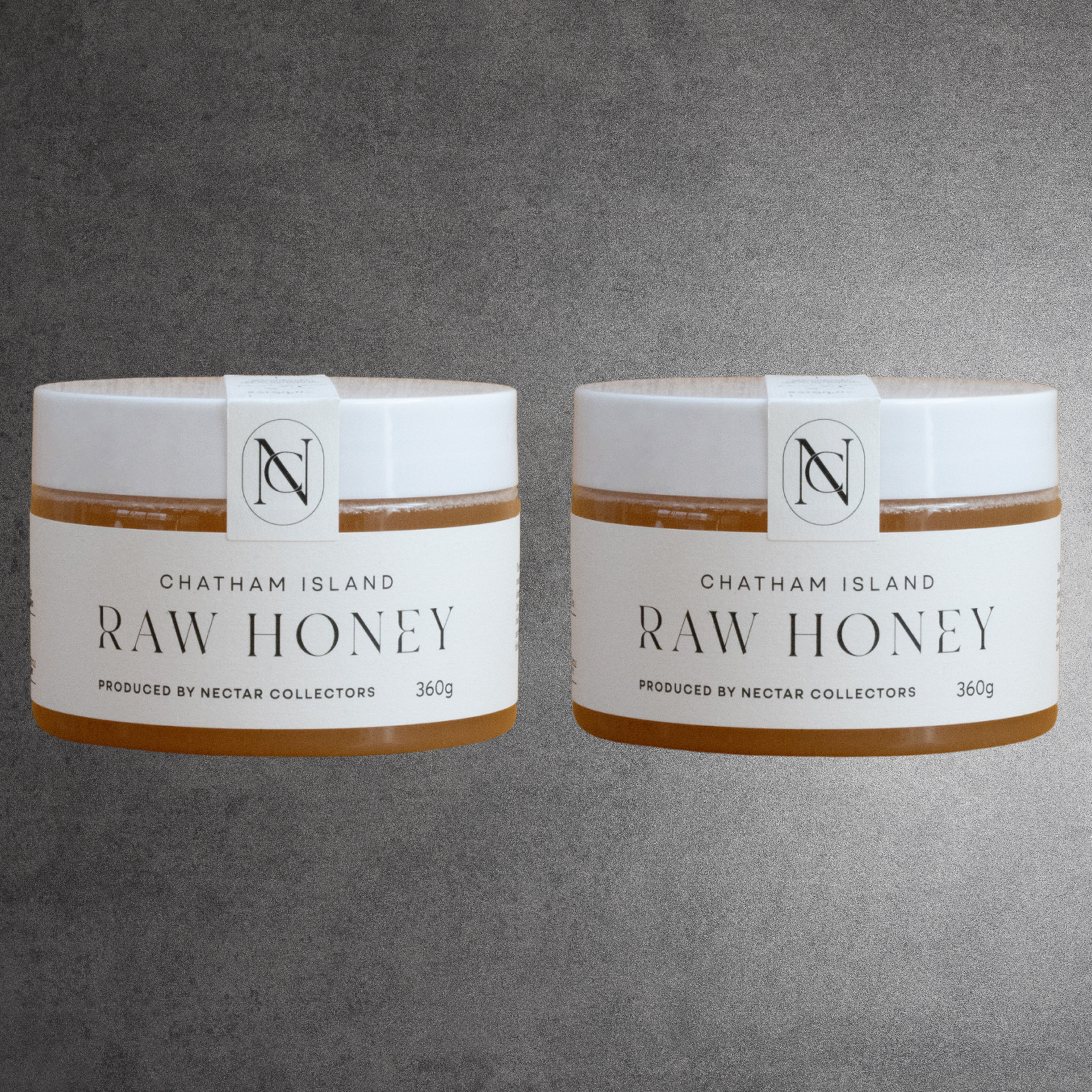 Nectar Collectors Chatham Island Raw Honey 360g Jar x 2